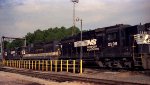 NS 2598, Southern 2551 and NS 2791 sit at the fuel racks at Glenwood Yard